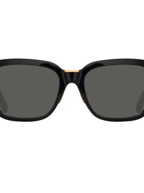 Desiree D-Frame Sunglasses in Black (Men's) by LINDA FARROW