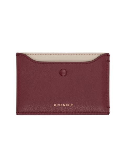 Givenchy Burgundy Calfskin Card Holder