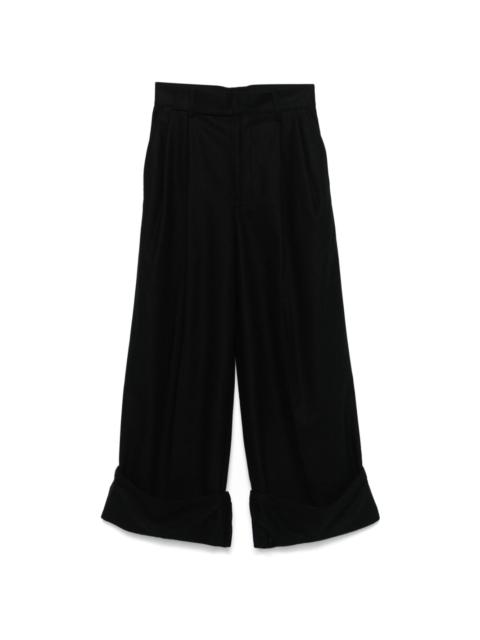 pleat-detailing trousers