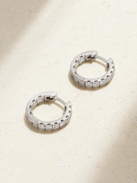 ROXANNE FIRST Mega Smallest 14-karat White Gold Diamond Hoop Earrings