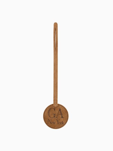 GIORGIO ARMANI Suede charm with embossed logo