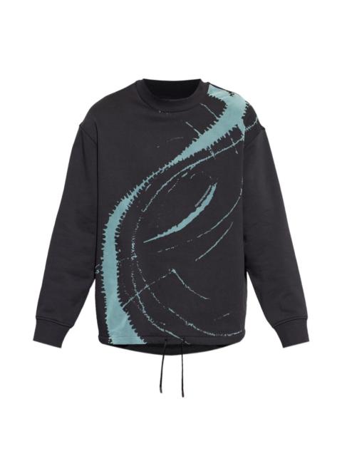 EMPORIO ARMANI graphic-print drawstring sweatshirt