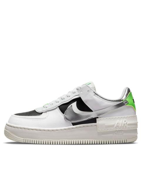(WMNS) Nike Air Force 1 Shadow 'White Black Metallic Silver' DN8006-100