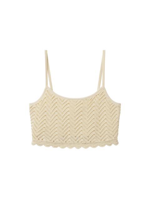 A.L.C. Jodi Cotton Crochet Bra