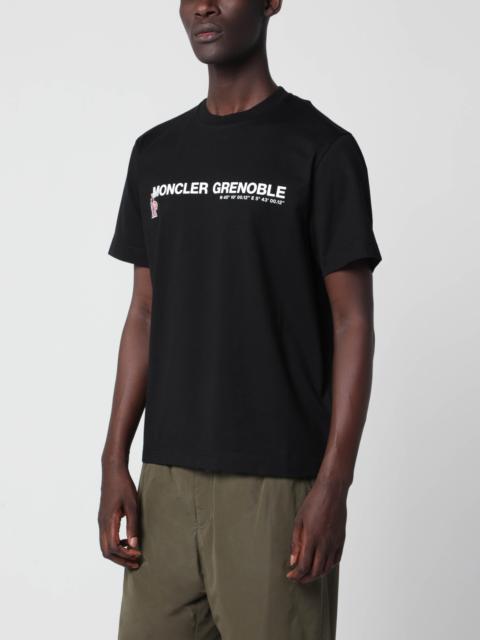 Moncler Grenoble Black cotton T-shirt with logo