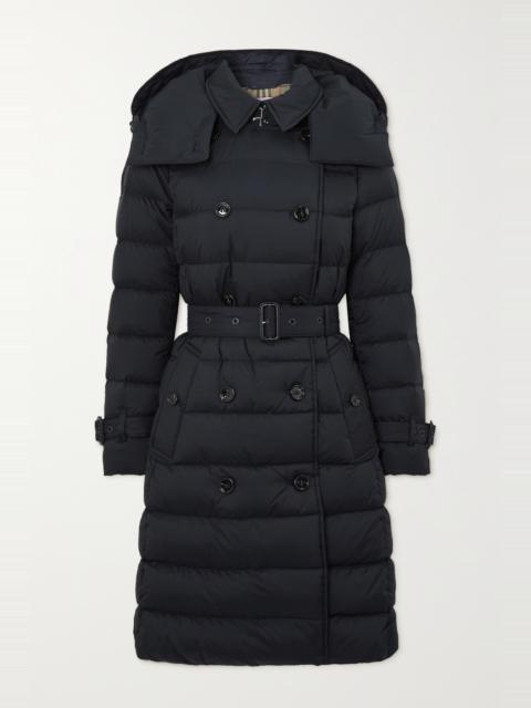 Burberry Hooded double-breasted quilted shell down coat | REVERSIBLE