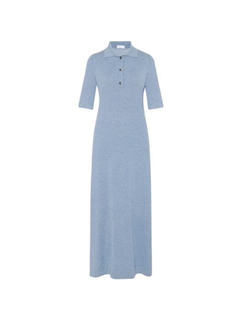 ROSETTA GETTY wool-cashmere polo midi dress