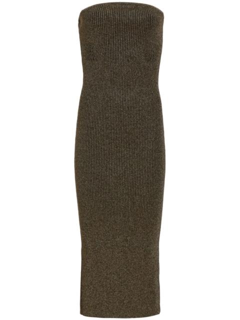 KHAITE The Rumer ribbed-knit midi dress