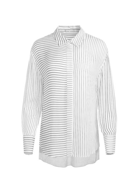 Alice + Olivia DIMITRA OVERSIZED BUTTON DOWN