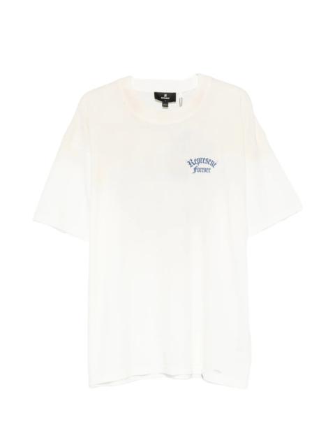 REPRESENT Represent Duality Logo-print Distressed Cotton T-shirt
