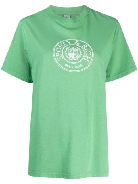 Sporty & Rich logo-print cotton T-shirt