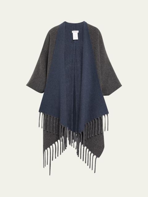 Brunello Cucinelli Reversible Cashmere Poncho