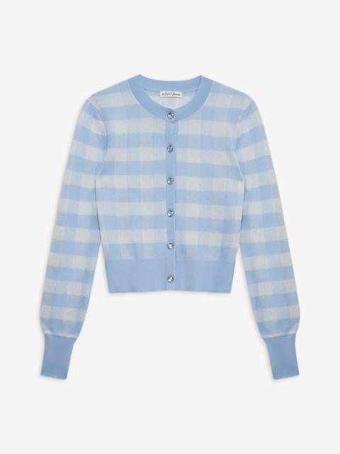 For Love & Lemons Brushed Gingham Knit Cardigan