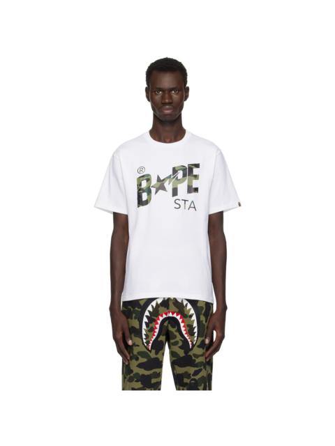 A BATHING APE® White 1st Camo Bape Sta T-shirt