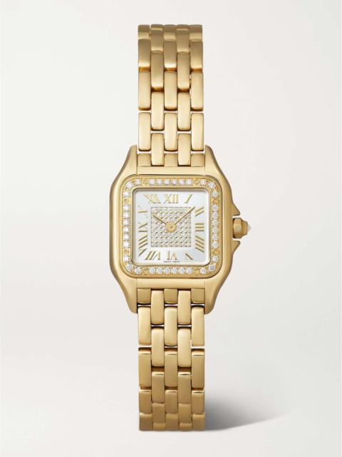 Cartier Panthère de Cartier 22mm small 18-karat gold diamond watch White