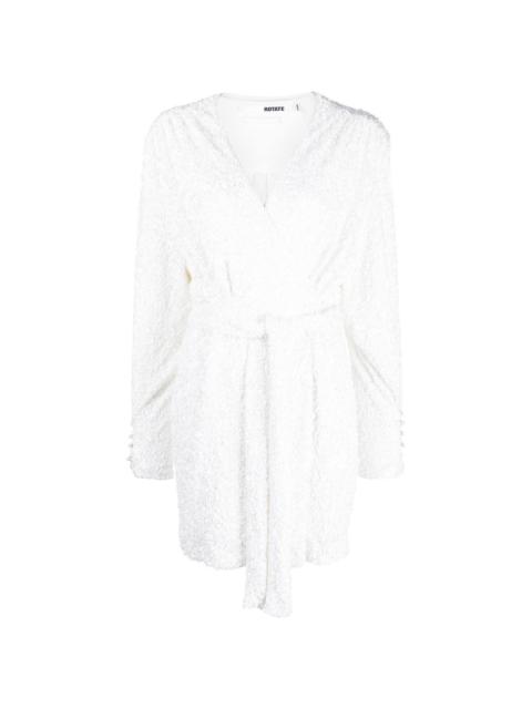 Samantha sequin wrap dress