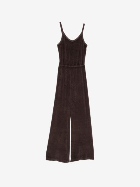 SUZIE KONDI Elma velour wide-leg jumpsuit
