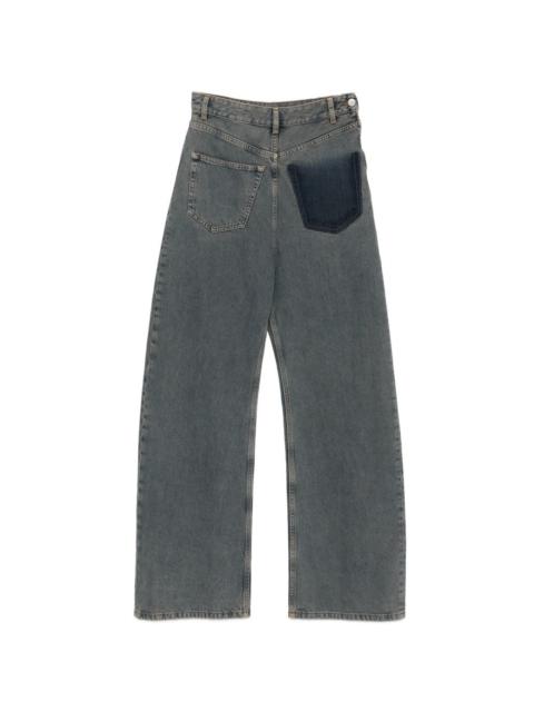 MM6 Maison Margiela faded-effect patch-detail jeans