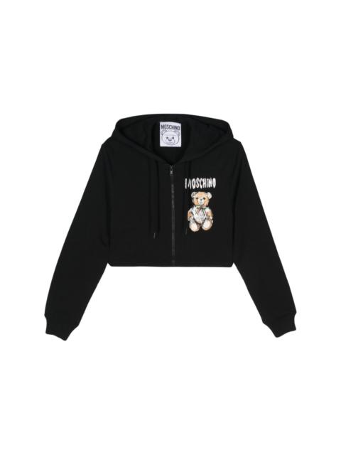 Moschino cotton cropped hoodie