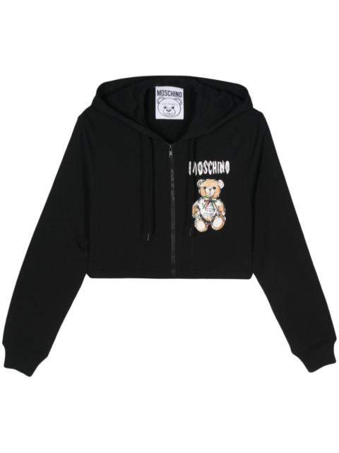 Moschino cotton cropped hoodie