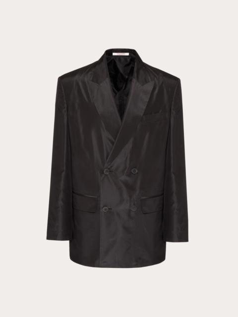 Valentino DOUBLE-BREASTED WASHED TAFFETA JACKET