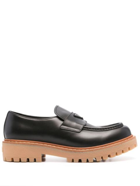 Prada leather loafers