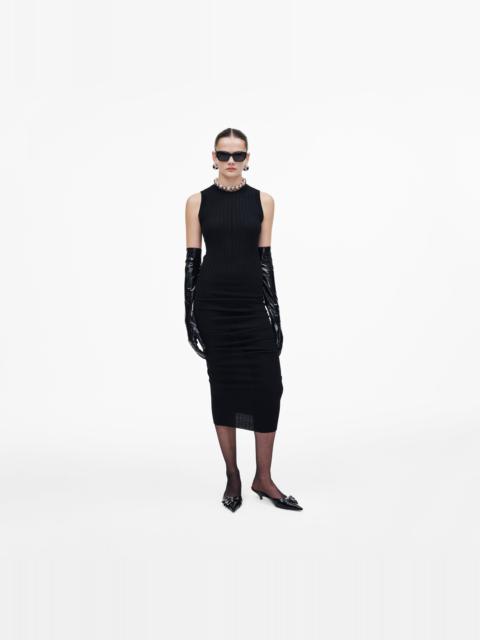 Marc Jacobs FINE RIBBED MERINO TWISTED DRESS