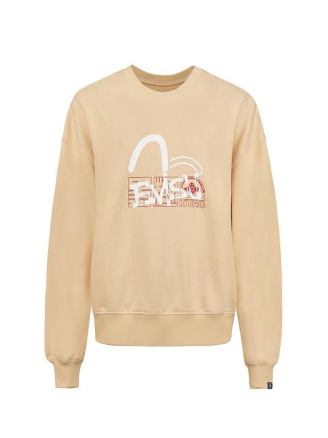EVISU Ripple Effect Kamon Print Sweatshirt