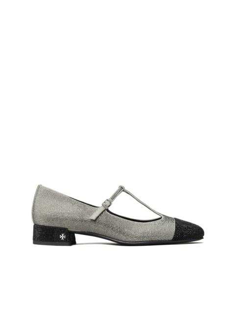 TORY BURCH rhinestone embellished ballerina shoes