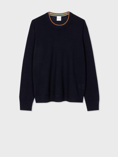 Paul Smith Navy Crew Neck 'Signature Stripe' Sweater