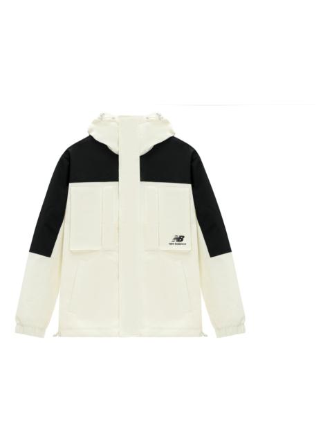 New Balance New Balance Windproof Sport Jacket 'White Black' AMJ31304-CIC