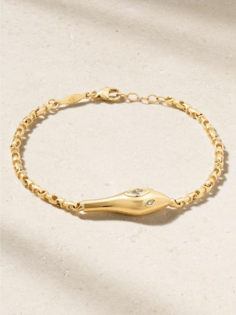 JACQUIE AICHE 14-karat gold diamond bracelet Gold