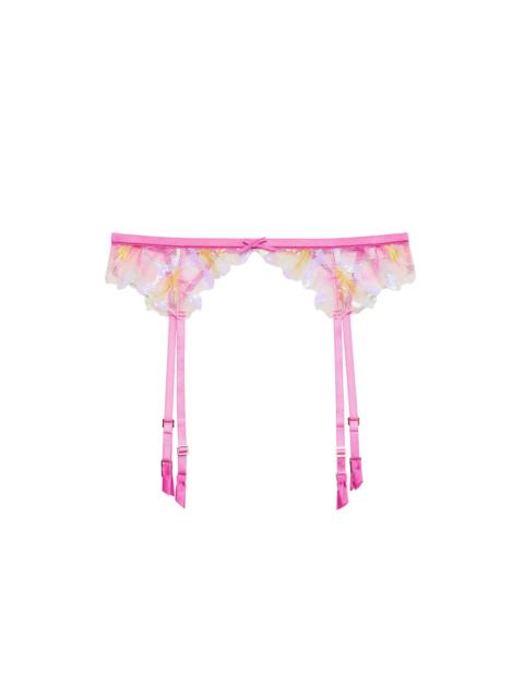 Fleur du Mal Sequin Hibiscus Garter Belt