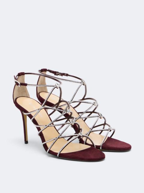 MACH & MACH Daisy embellished suede sandals