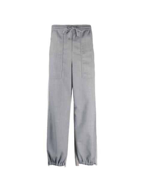 two-tone elasticated waist trousers