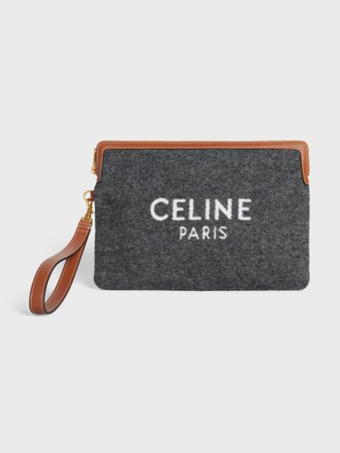 CELINE SMALL POUCH WITH STRAP CELINE SIGNATURE