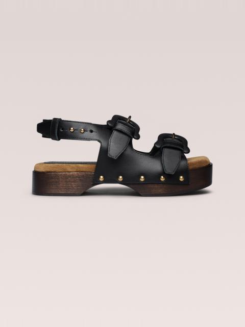 Nanushka MAHALIA - Chunky suede sandals - Black