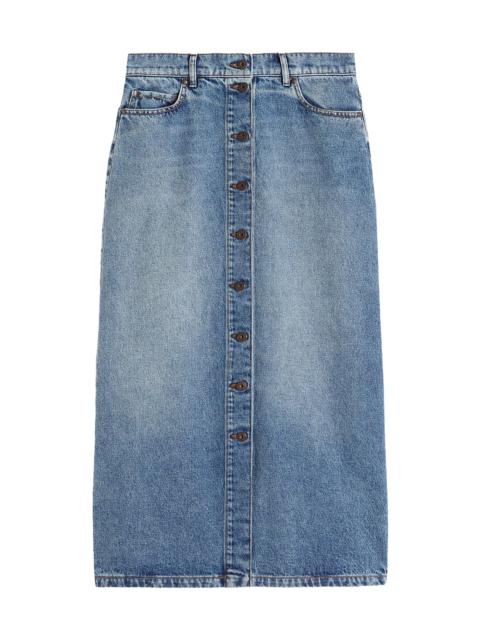 WEEKEND Max Mara Women's Cotton Denim Skirt - Navy