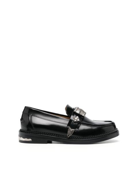 buckle-detail leather loafers