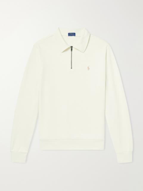 Polo Ralph Lauren Logo-Embroidered Cotton-Jersey Half-Zip Sweatshirt