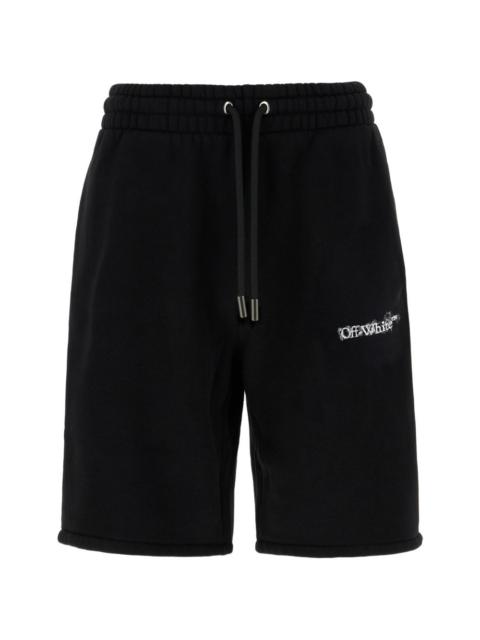 Off-White logo drawstring track shorts