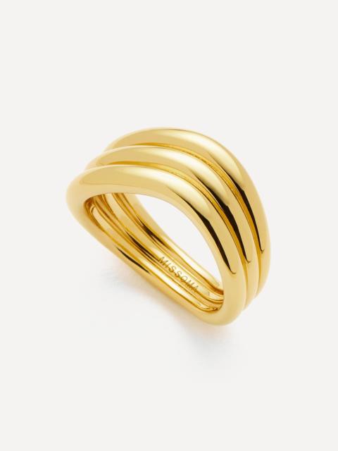 MISSOMA X Savi 18ct Gold-Plated Signature Triple Ring