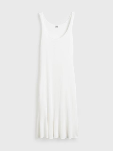 TOTEME Fluted hem dress optic white