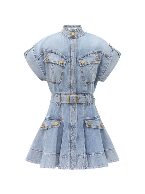 Zimmermann DENIM UTILITY MINI DRESS