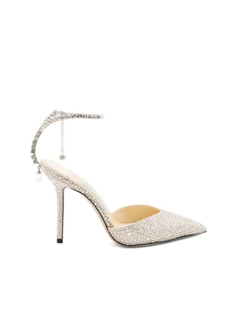 JIMMY CHOO 100mm Saeda crystal-embellished pumps