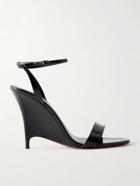Christian Louboutin Zeezeenella 110 patent-leather wedge sandals Black