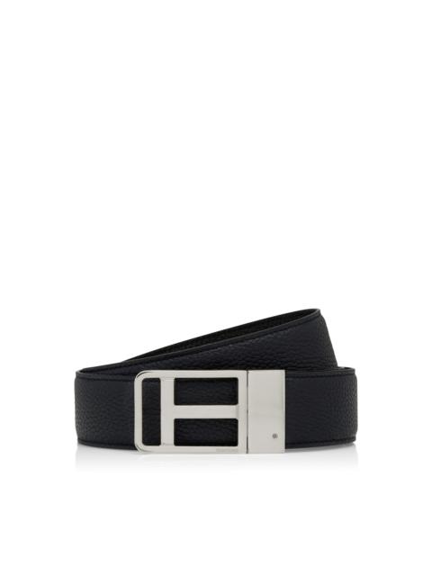 TOM FORD GRAIN LEATHER FRAMED T BELT