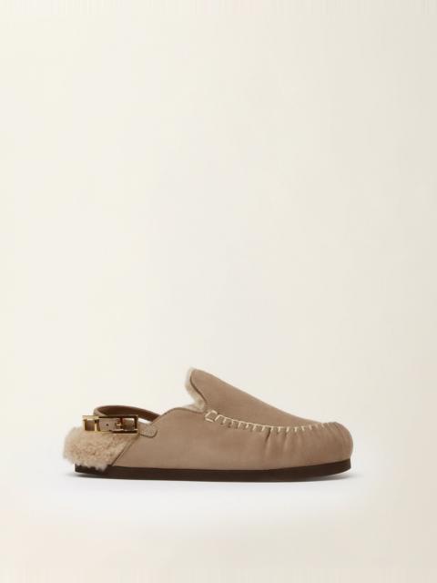 FABIANA FILIPPI Shearling-lined suede slippers