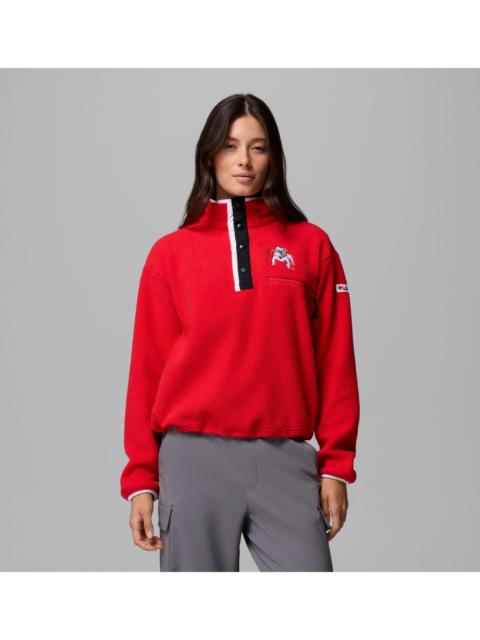 Columbia Women's Collegiate Helvetia Cropped Half Snap Fleece - Georgia