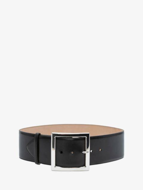 Alexander McQueen Square Belt in Black